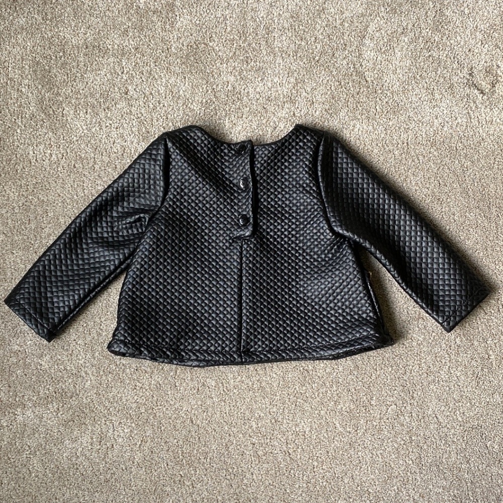 Pippa & Julia Faux Leather Top for Girls.  Size 5